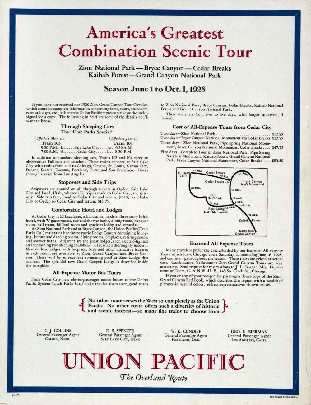 Union Pacific Overland Route Advertisement